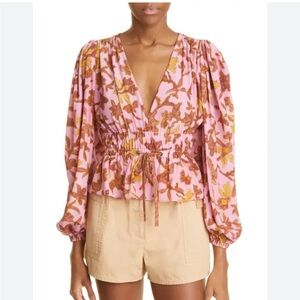 Ulla Johnson Huali Silk Blouse, Size: 6